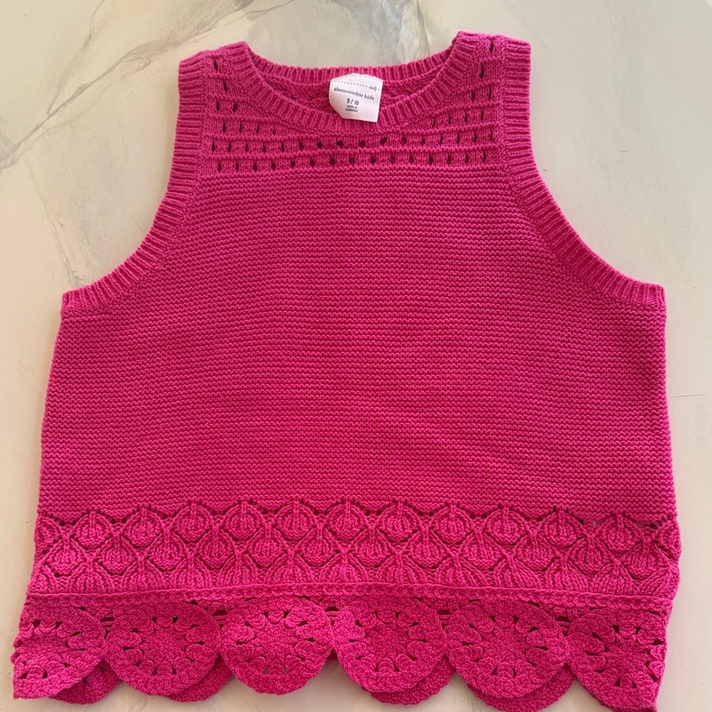 Abercrombie Kids Pink Knit Sweater Tank